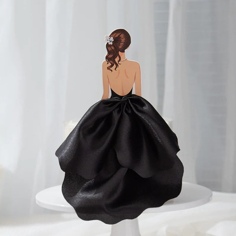 HULIANFU New Back Silk Gauze Skirt Happy Mothers Day Cake Topper Girl Birthday Cake Decoration Party Supplies Cake Decorating Tools - Deanwangkt