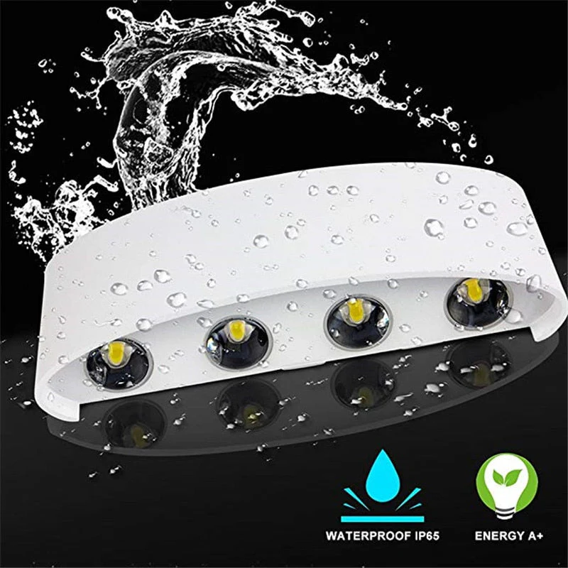 HULIANFU Led Wall Lamp Aluminum Outdoor IP65 Waterproof Up Down Wall Light For Home Stair Bedroom Bedside Bathroom Corridor Lighting - Deanwangkt
