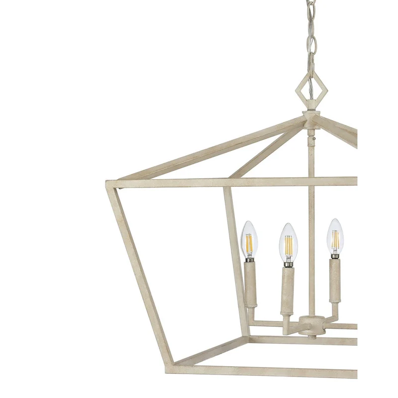 Floyd 4-Light Adjustable Iron Rustic Glam LED Pendant, by JONATHAN Y