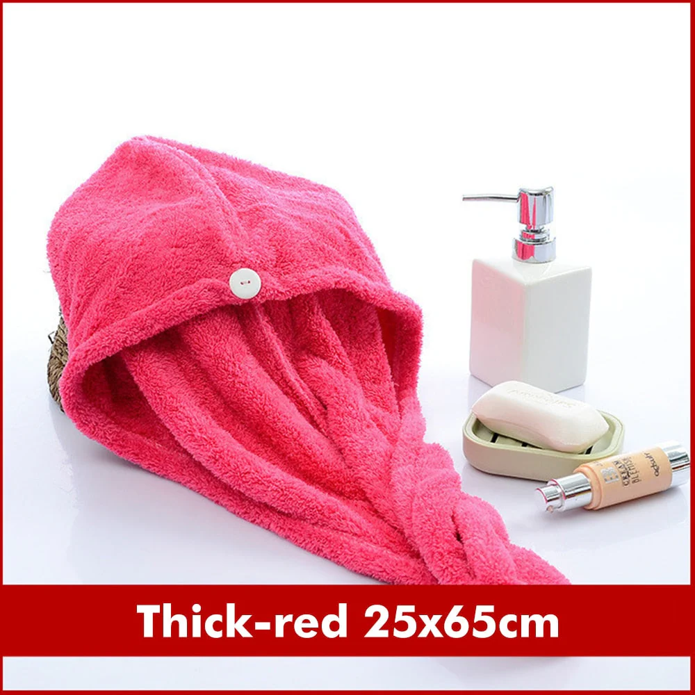 HULIANFU Rapid Drying Hair Towel Microfiber Soft Skin Friendly Warp Hat Quickly Hair Drying Cap Bath Tool Shower Towel Women Lady Toallas - Deanwangkt