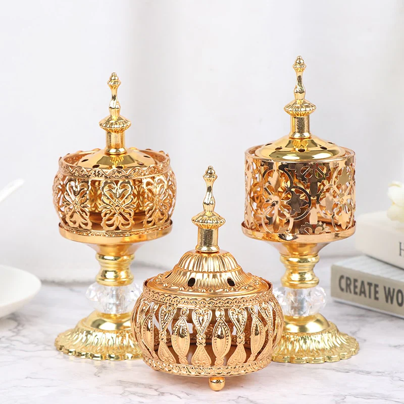HULIANFU Middle East European Creative Lace Incense Burner Metal Craft Ornaments Incense Burner Spiritual Decor Incense Burner Arabic New - Deanwangkt