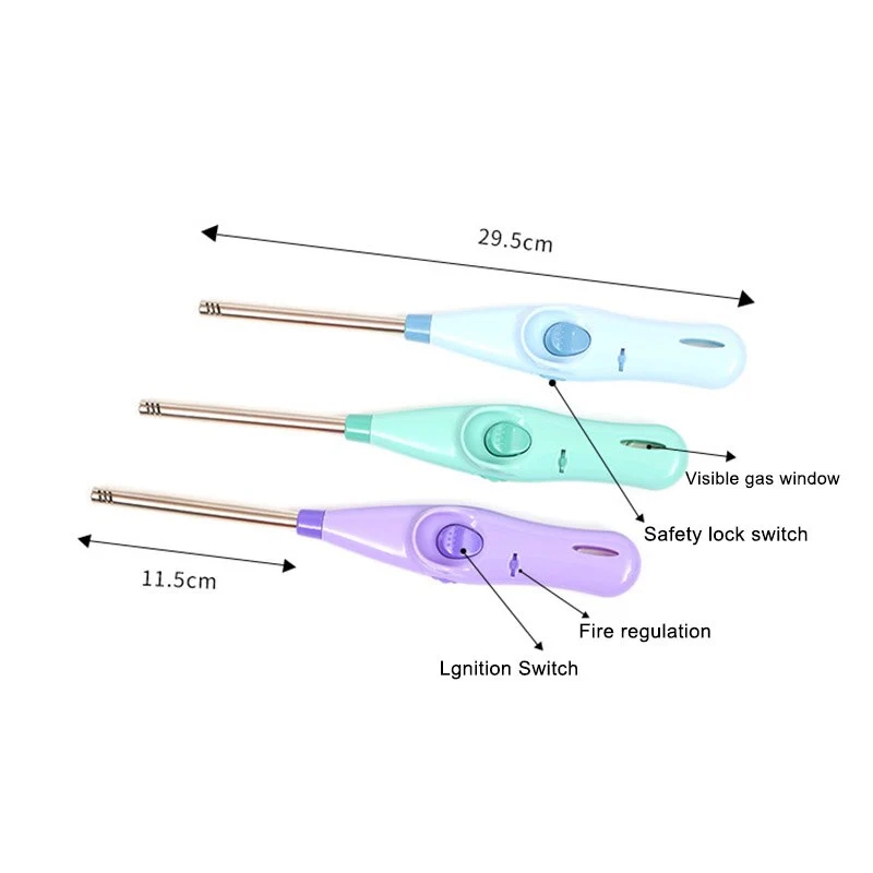 HULIANFU Long Kitchen Igniter Natural Gas Cigarette Candle Bonfire Barbecue Lighter Adjustable Kitchen Ignition Stick Random Color - Deanwangkt