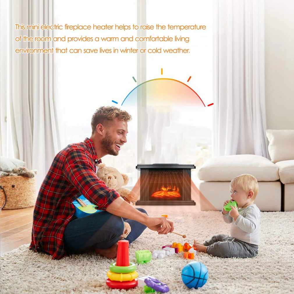 HULIANFU Portable 220V Electric Heater Mini Fan Heater Desktop Household Portable Heating Stove Radiator Warmer Machine for Winter 1000W - Deanwangkt