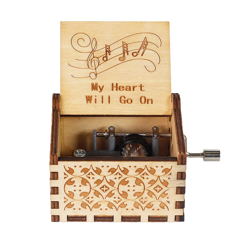 HULIANFU  Wooden Hand Crank Music Box Magic School Game Jurassic Park Godfather Children  Holiday Gift Christmas New Year Gift - Deanwangkt