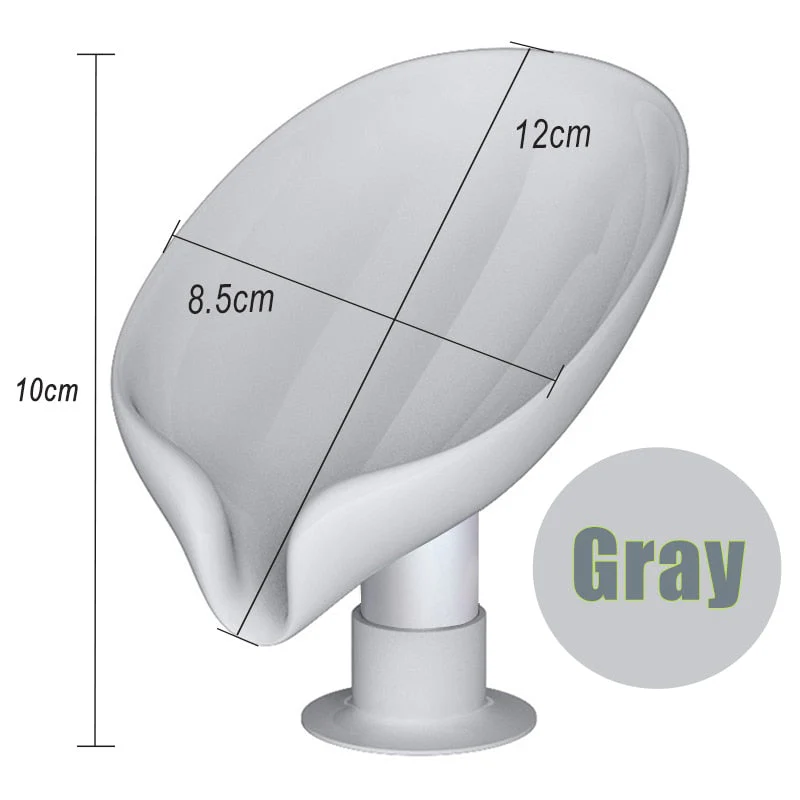 HULIANFU Leaf Shape Soap Box Drain Soap Holder Bathroom Accessories Suction Cup Soap Dish Tray Soap Dish for Bathroom Soap Container - Deanwangkt