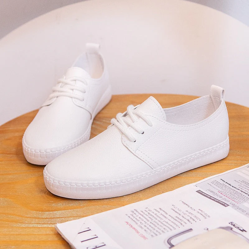 Women Shoes Summer New White Sneakers For Women Comfortable Soft Solid Color Simple Women Casual White Shoes Sneakers - Deanwangkt