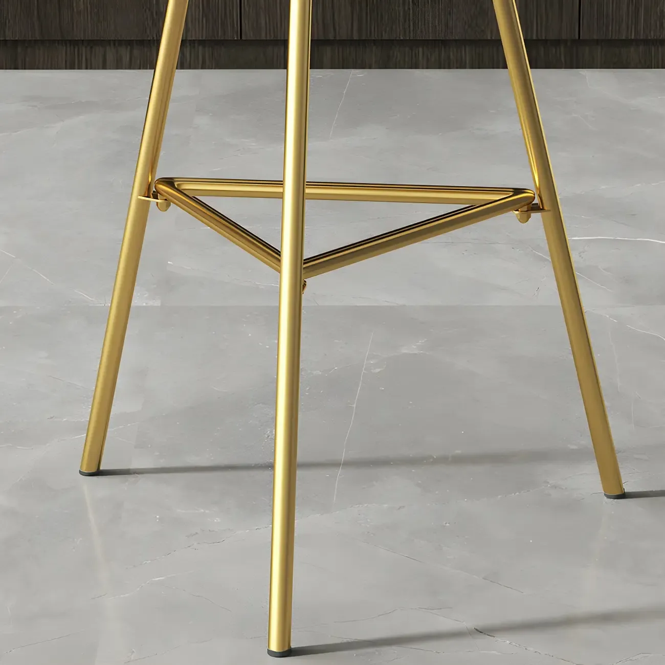 Modern Glam Round Gold Metal Tripod Bar Tables