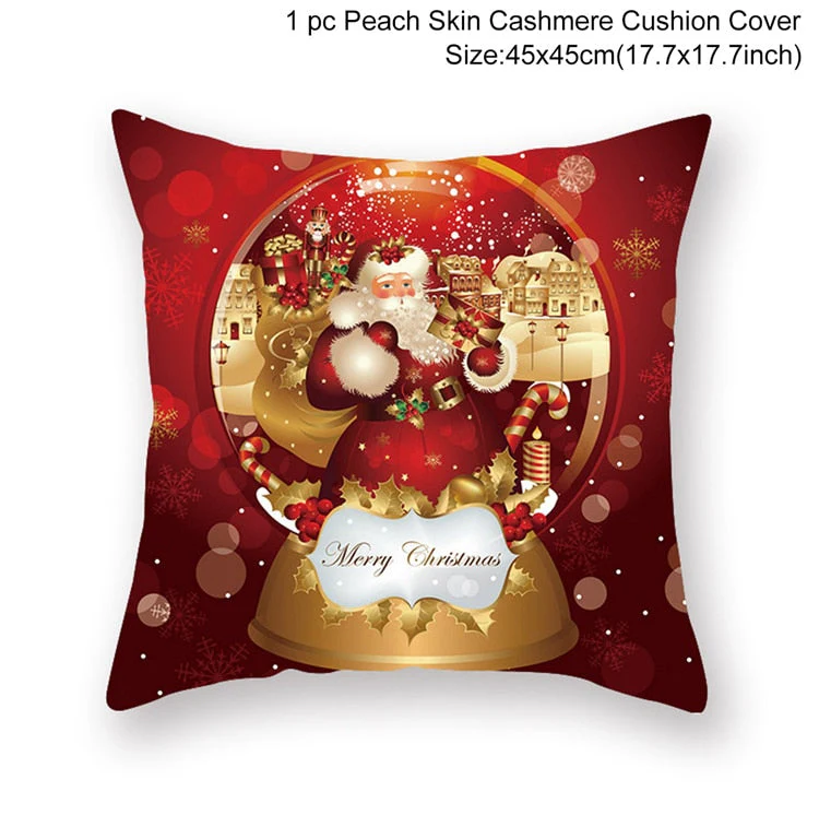 HULIANFU Santa pillowcase Happy New Year 2026  Xmas Gifts  Christmas Decor For Home Merry Christmas Ornament Navidad Natal Xmas Gifts - Deanwangkt