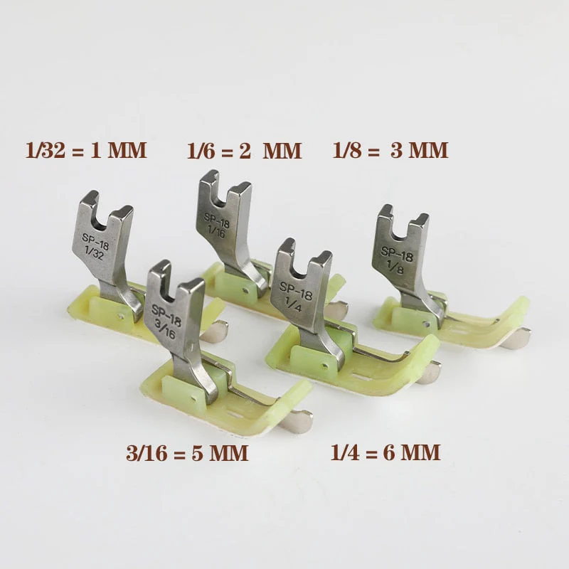 HULIANFU SP-18 Left and Right Side Stop Plastic Presser Foot Flat Plastic Presser Foot with Knife Open Thread Tangent Presser Foot - Deanwangkt
