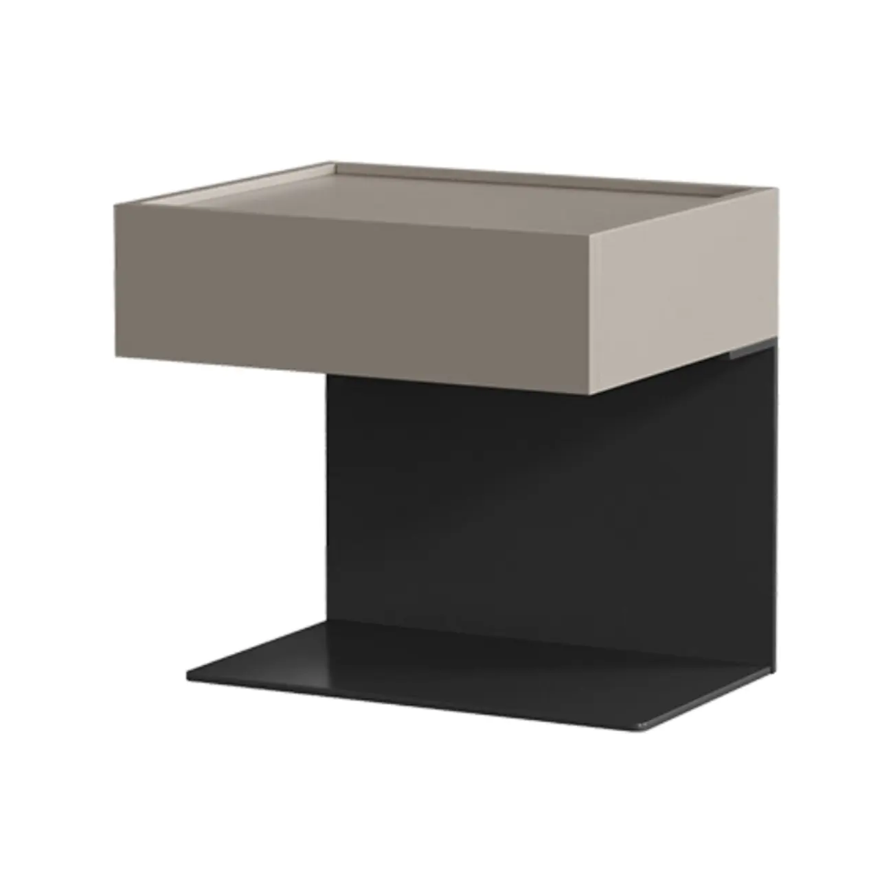 Modern Composite Wood Nightstand with Drawer Storage