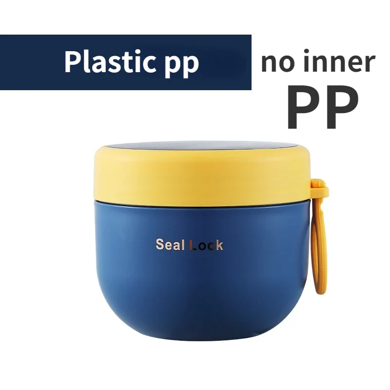 HULIANFU Mini Thermal Lunch Box Food Container with Spoon Stainless Steel Vaccum Cup Soup Cup Insulated Lunch Box taza desayuno portatil - Deanwangkt