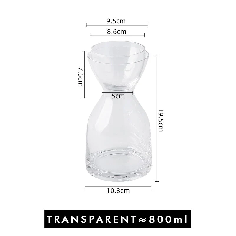 HULIANFU Personality Glass Water Bottle Set with Cup Heat-Resistant Juice Beverage Bottle Flower Tea Jug Creative Home Drinkware Supplier - Deanwangkt