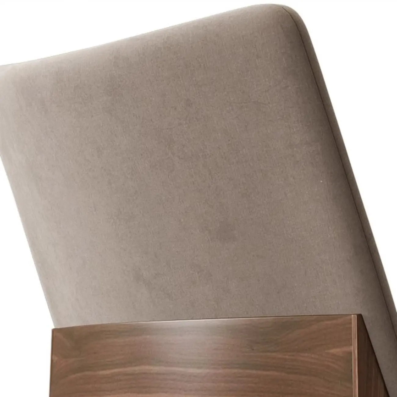 Modern Armless Upholstered Dining Chair with Wood Legs