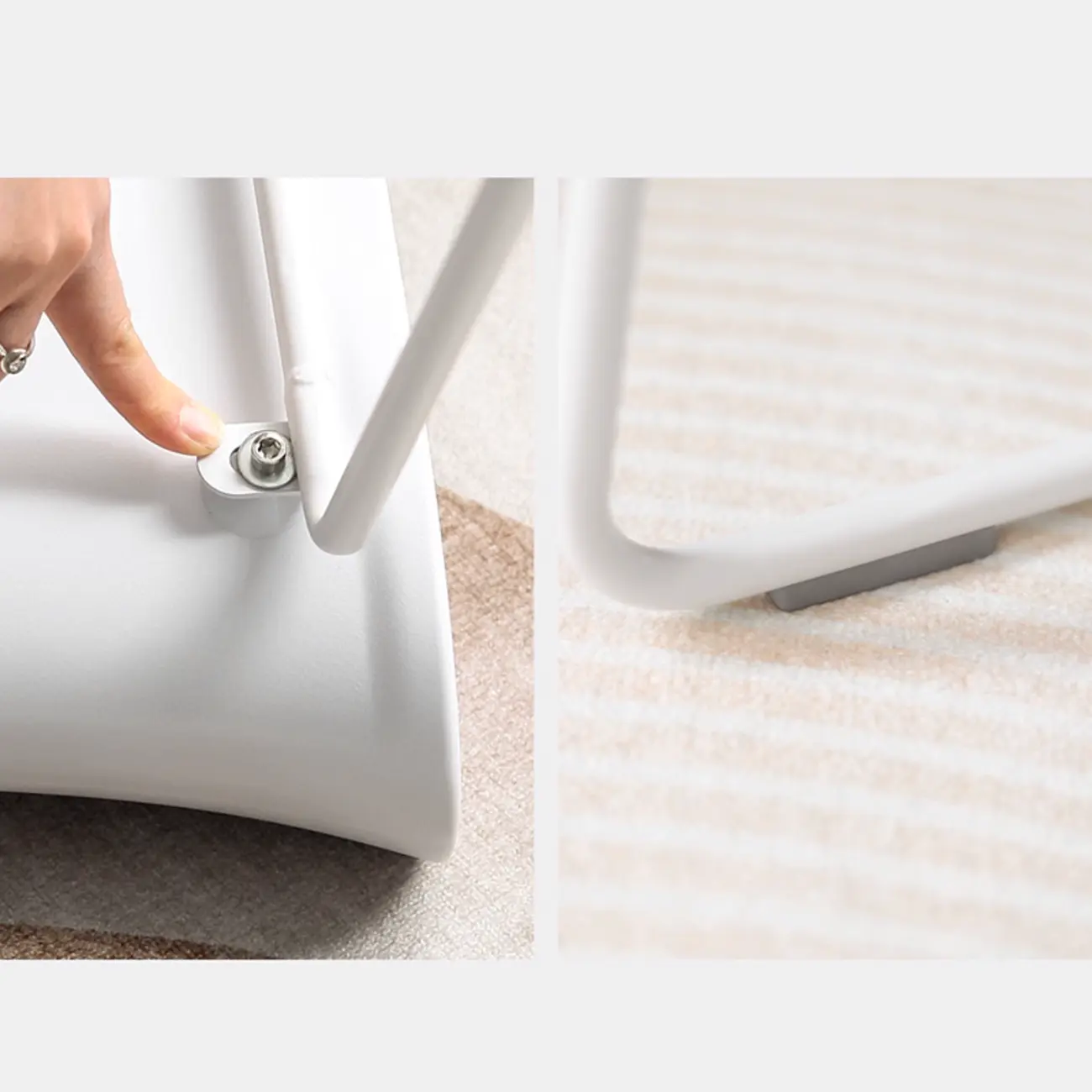 Industrial Plastic Steel Frame Low Back Armless Bar Stool