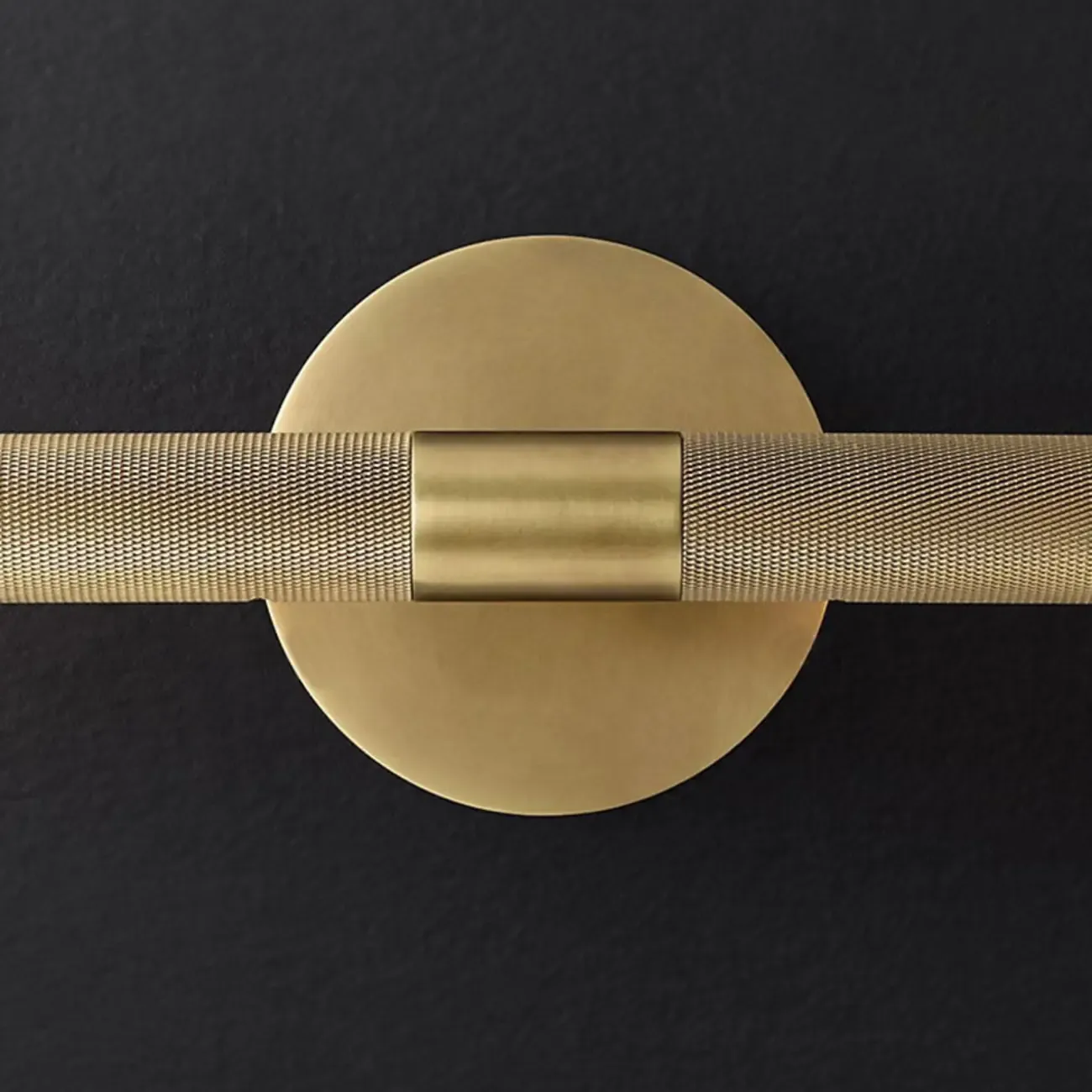 Modern Bathroom Black 2-Light Tube Vanity Light