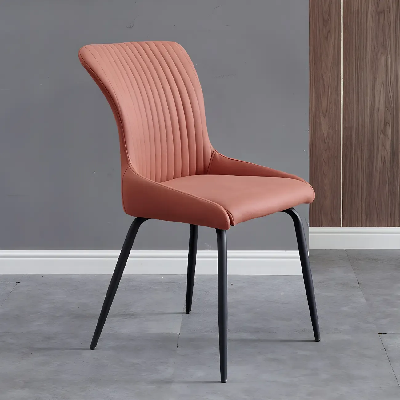 Industrial Dark Gray Armless Kitchen Dining Chairs