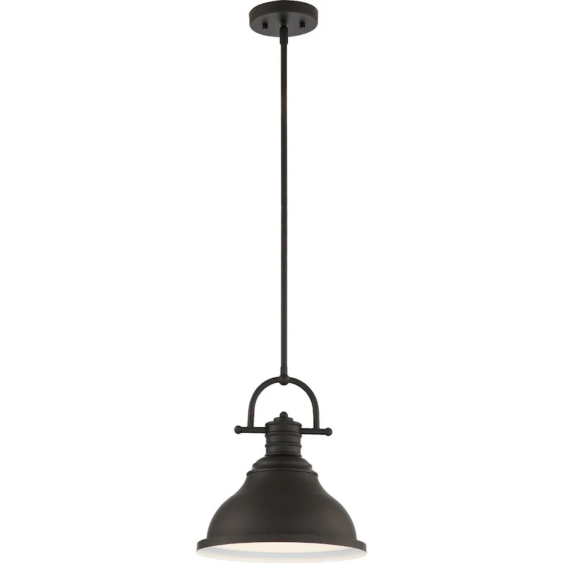 Volume Lighting 1-Light LED Indoor Foundry Bronze Downrod Pendant l - Foundry Bronze