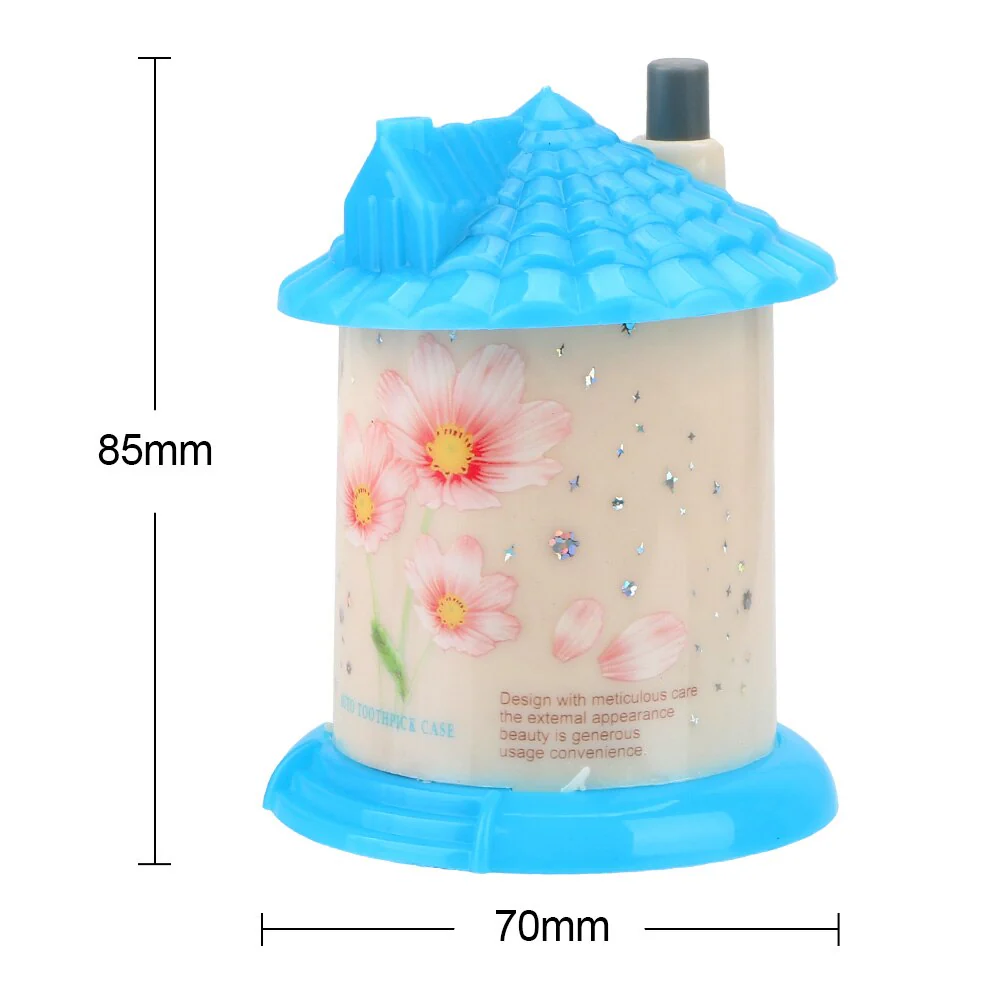 HULIANFU Portable Automatic Toothpick Holder Creative Toothpick Box Fashion House Shaped Lovely Home Organizer Random Color - Deanwangkt