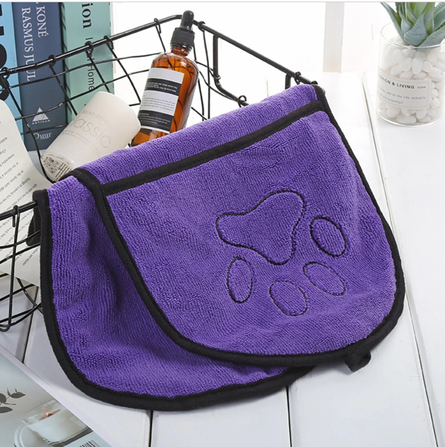 HULIANFU Pet Dog Towel Super Absorbent Dog Bathrobe Bath Towels Quick-Drying Cat Puppy Small Large Dogs Bath Towel ThickTowel Pet Towel - Deanwangkt