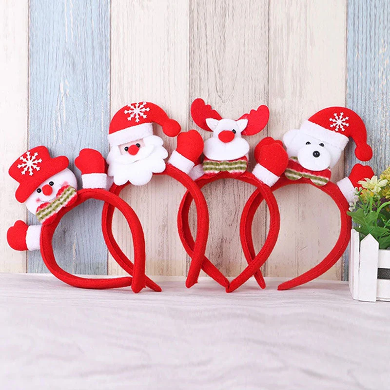 HULIANFU 2026  Christmas Led Light Headbands Santa Elk Antlers Headband Kids Adult Headwear Ornaments Christmas Party Cosplay Supplies - Deanwangkt