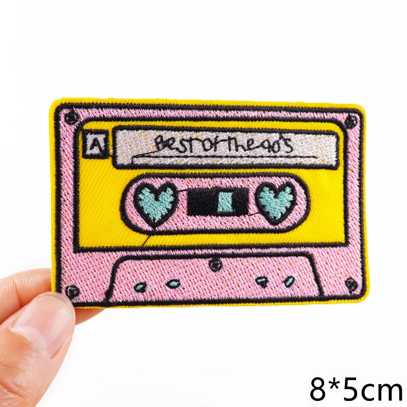 HULIANFU Van Gogh Embroidered Patches on Clothes DIY Cartoon Wave Applique Clothing Thermoadhesive Patches for Clothing DIY - Deanwangkt