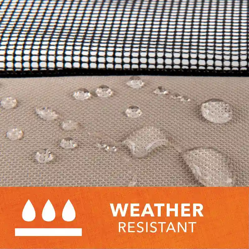 Modern Leisure Basics Square Air Conditioner Cover, 32  Square X 32 H, Black & Beige - 32 L x 32  W x 32  H