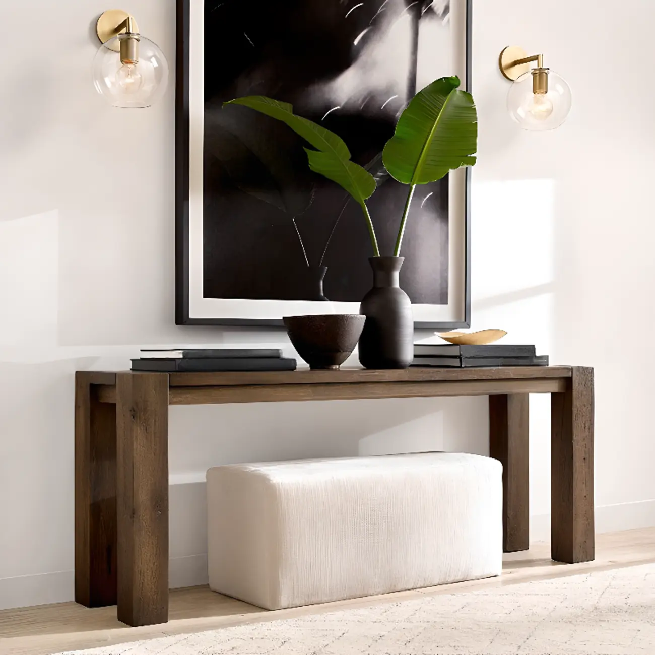 Versatile Bathroom Mini Vanity Light with Clear Glass Shade