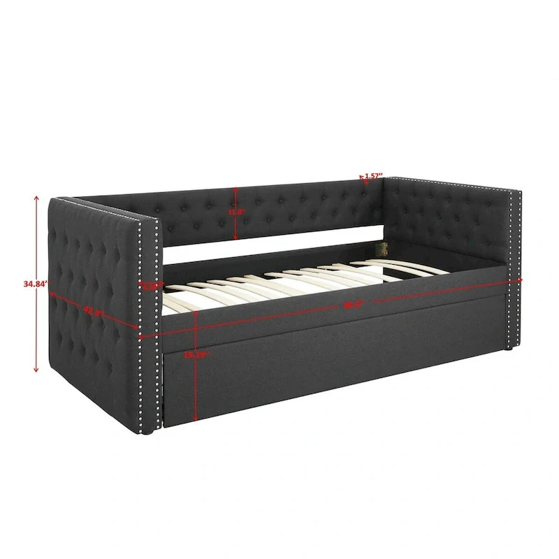 Upholstered Daybed With Drawers