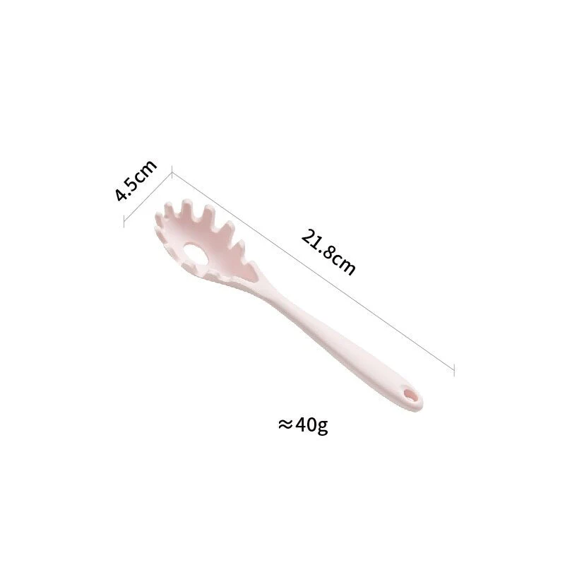 HULIANFU Silicone Pasta Noodle Spoon Pasta Scoop Colander Noodle Spaghetti Ladle Slot Spoon Heat-Resistant Tableware Kitchen Gadget - Deanwangkt