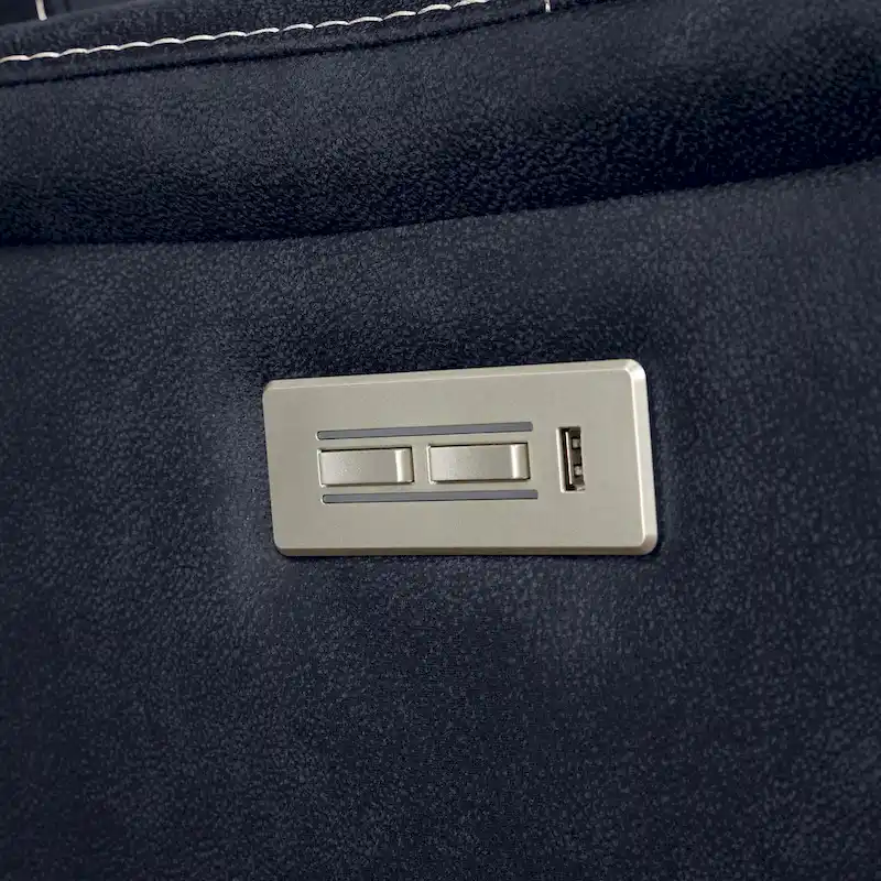 Steve Silver Faux Leather Power Reclining Console Loveseat