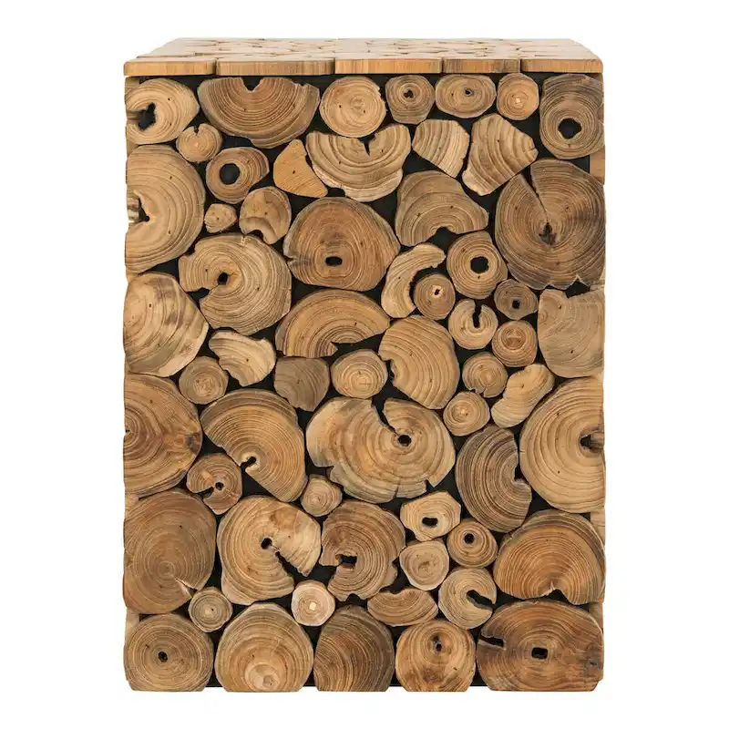 SAFAVIEH Iida Bali Black Stool - Natural - 13 x 13 x 18 - 13Wx13Dx18H