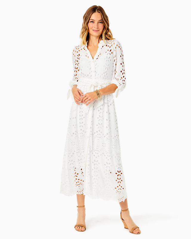 Amrita Eyelet Midi Dress