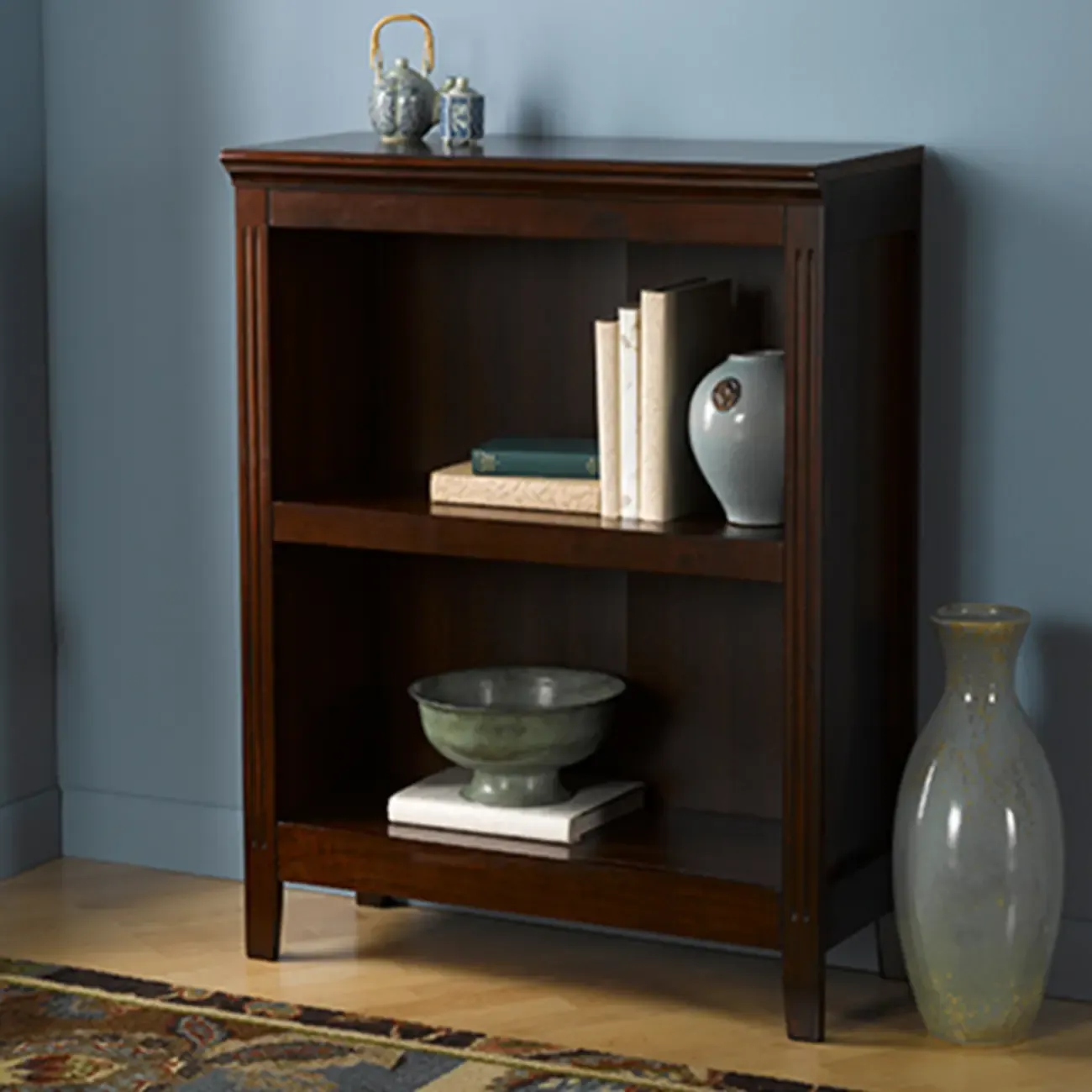 Classic Birch Wood 5-Tier Vertical Barrister Bookcase