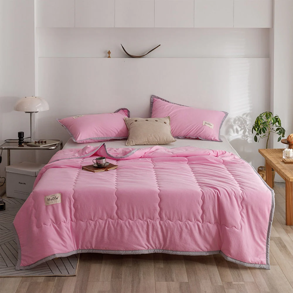 HULIANFU   YanYangTian Summer bedspread quilted blankets Air conditioning quilt bed linen for single bed Couple bed quilt 150 Single duvet - Deanwangkt
