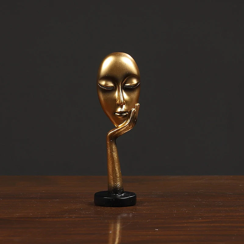 HULIANFU Thinker Statue Abstract Figure Sculpture Mini Character Statue Ornaments For Home Desktop Furnishings Home Decor Birthday Gift - Deanwangkt