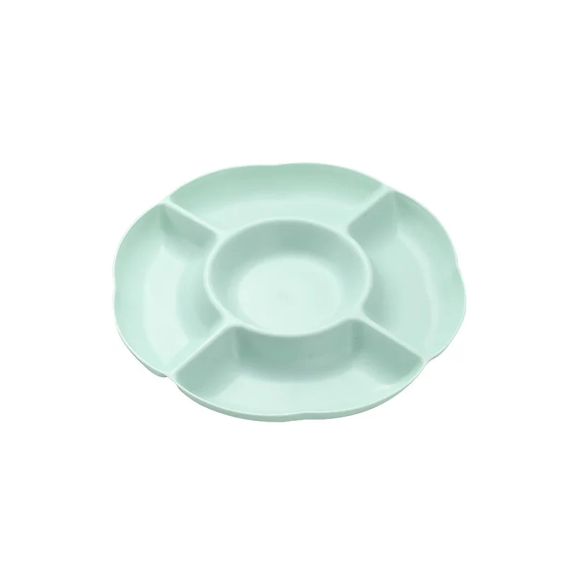 HULIANFU Multi-function Plastic Fruit Plate Dessert Tray Plate Snack Dish 6 Compartments - Deanwangkt