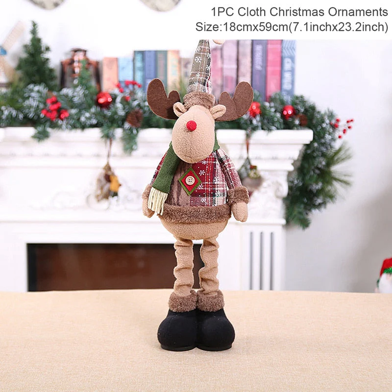 HULIANFU Santa Claus Christmas Doll Merry Christmas Decorations for Home Elk Christmas Ornaments Xmas Tree Decor  Navidad Natal Gifts - Deanwangkt