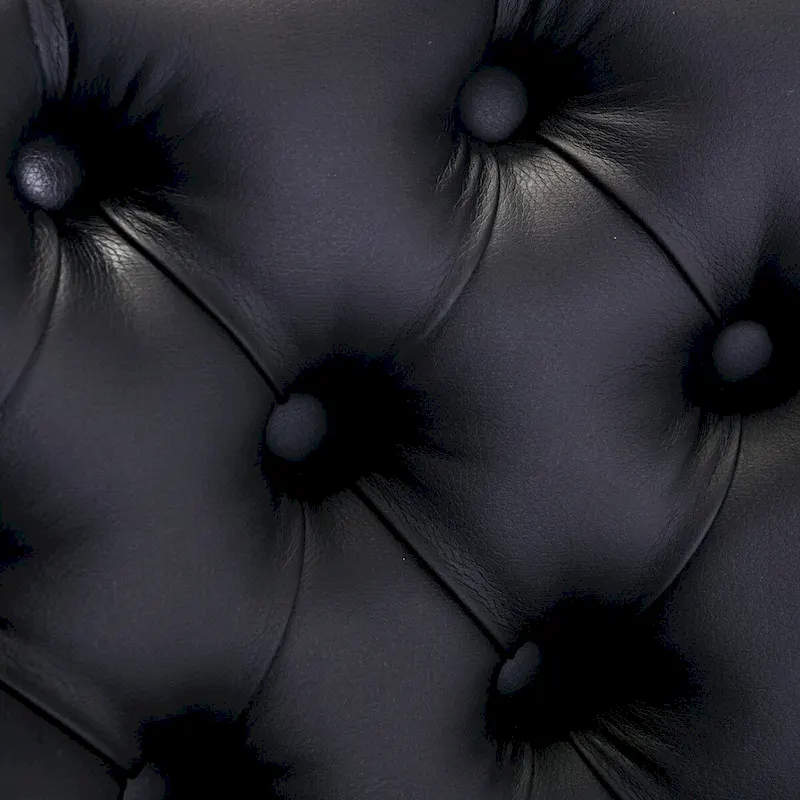 Set of 2 PU and Velvet Upholstered Dining Chairs with Nailhead Trim and Wooden Legs