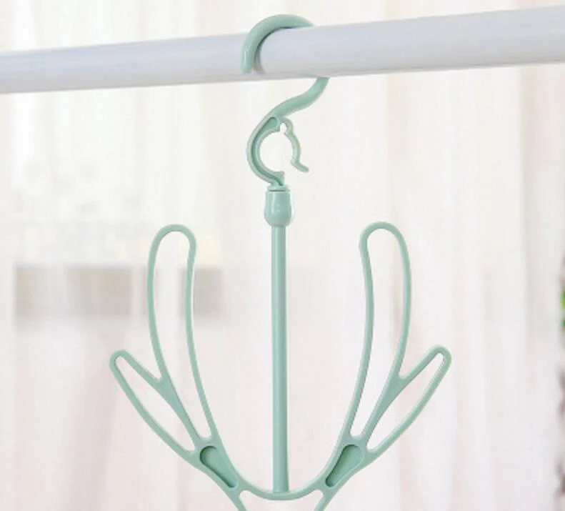 HULIANFU Rack Shelf Storage Shoes Clothes Hanger Clamps Rotated Balcony Hanging Hook - Deanwangkt