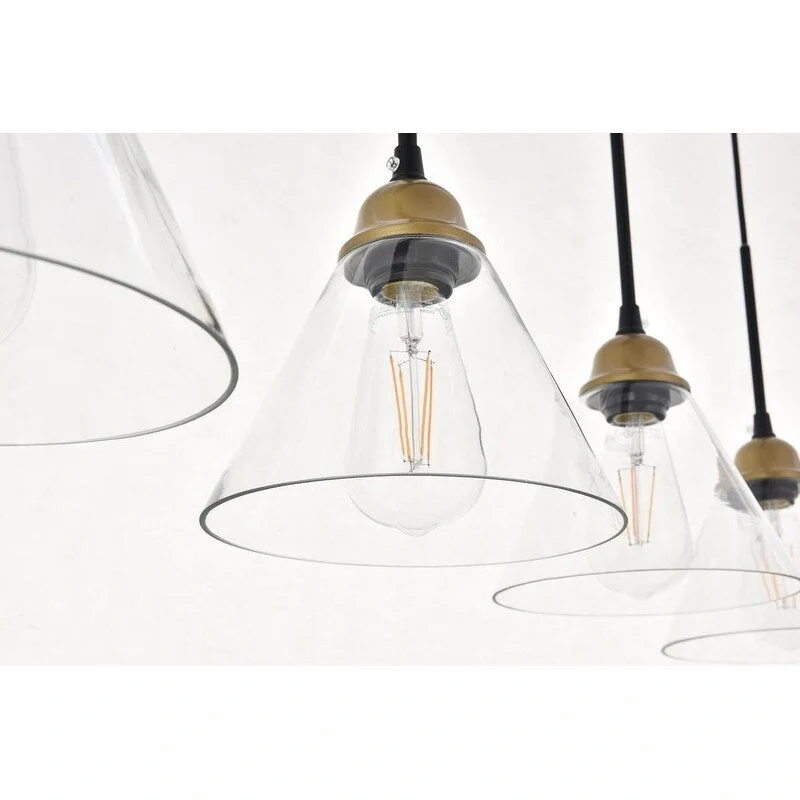 Histoire 5 light chrome Pendant