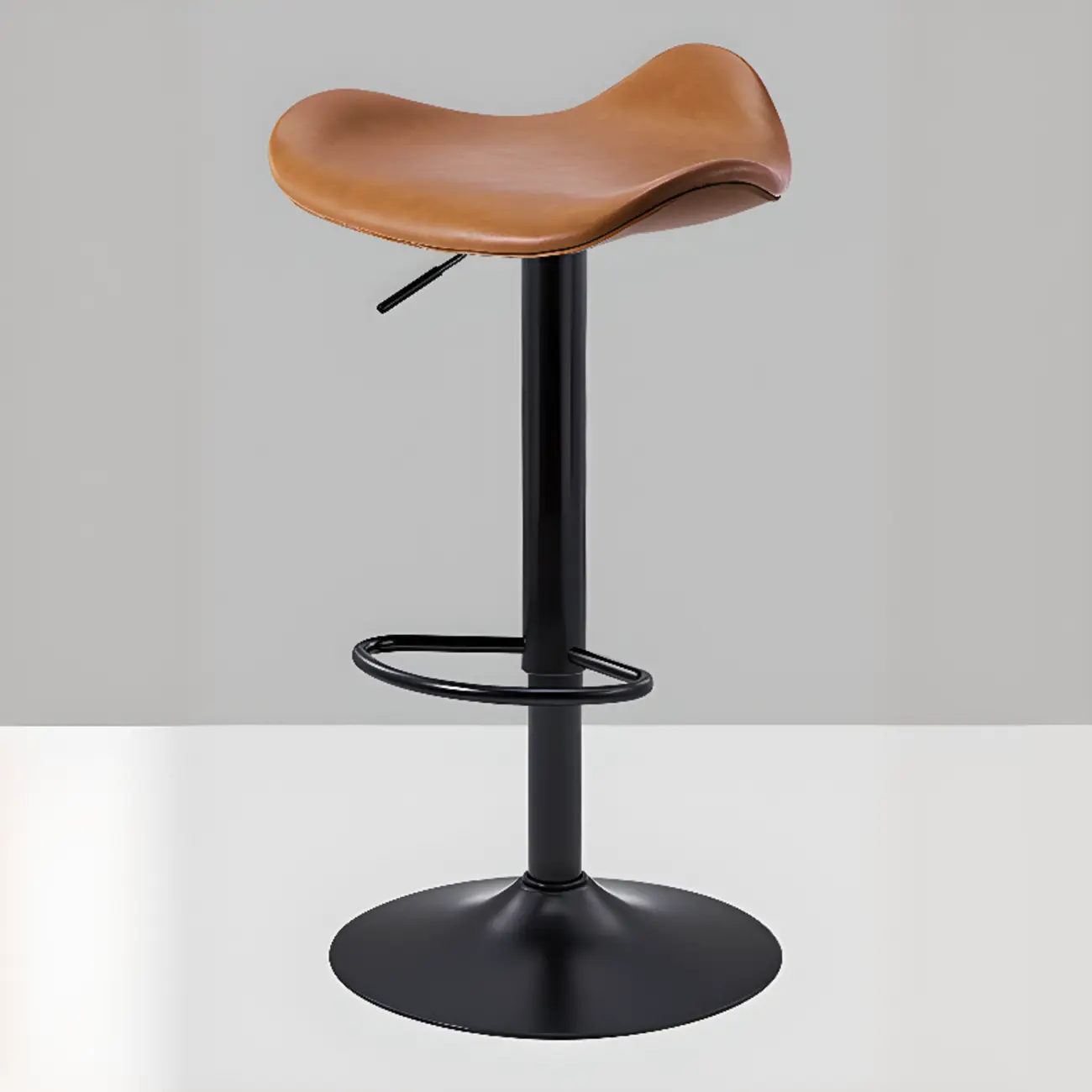 Adjustable Swivel Leather Modern Backless Bar Stools