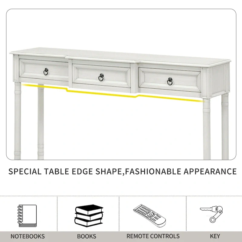 Console Table Sofa Table with Drawers