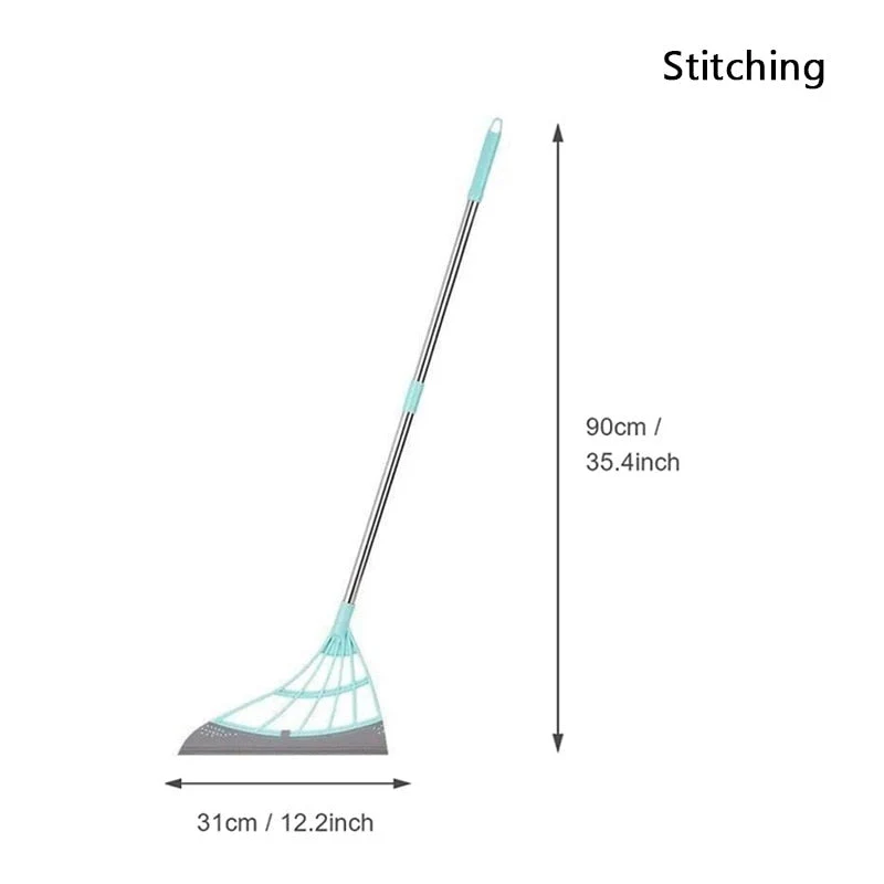 HULIANFU Magic Broom Rubber Hand Push Sweeper Floor Wiper Squeegee for Floor Cleaning Floor Squeegee Sweeping Brush Pet Hair Broom - Deanwangkt