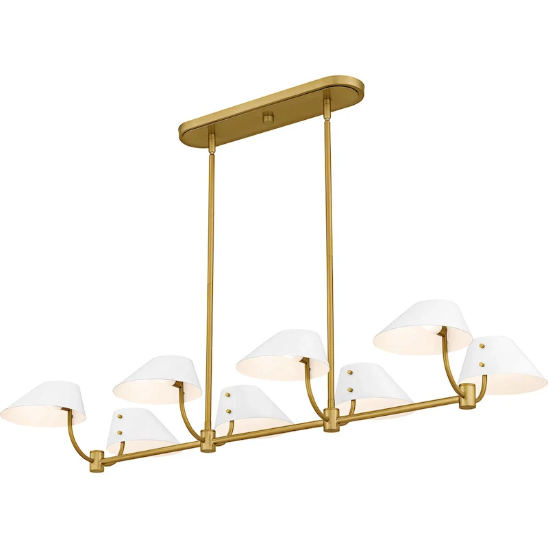 Penley 6-Light Brushed Gold Linear Chandelier