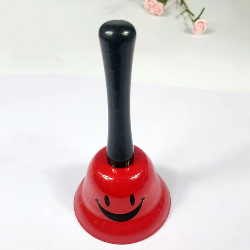 HULIANFU Large Hand Bell Toy for Children Letter Bed Bell Class Summoning Bells Colorful Metal Christmas Hand Bell - Deanwangkt