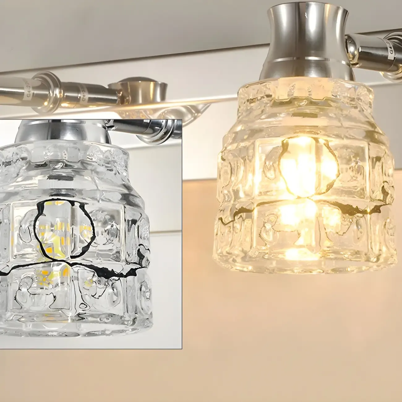 Modern Chrome Crystal Bathroom Vanity Light