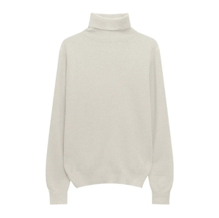 Hulianfu Winter High Quality Wwomen's Wool Sweater Solid Color High-neck Pullover Long-sleeved Knit Top - Deanwangkt