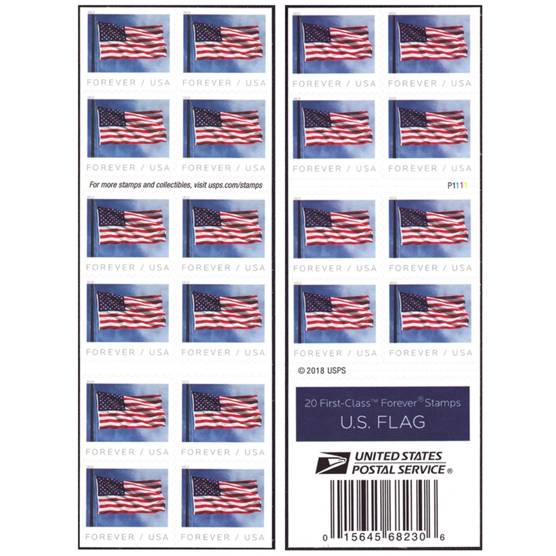 US Flag 2019, (Book of 20) - TWENTYSTAMPS