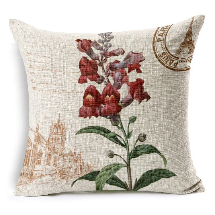 HULIANFU Retro Colorful Flowers Pillows Floral Cushion Pillowcase for Home Decorative Decoration Sofa Cushions Customized - Deanwangkt