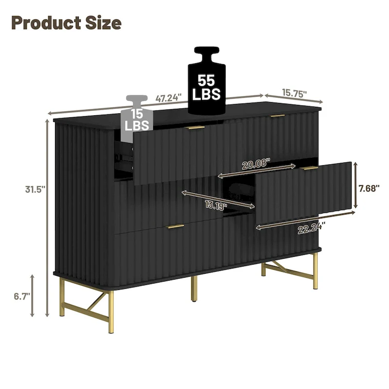 Clihome Modern MDF 6 - Drawer Accent Chest